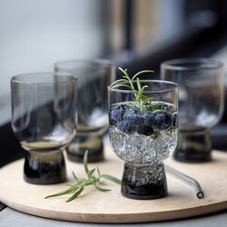 Sorrento water glass 4 pcs, smoke, Lyngby Glas