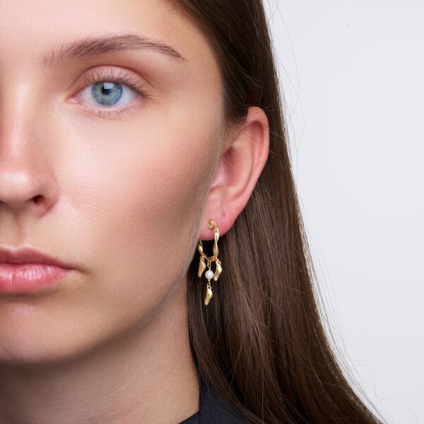 Nadia hoops, gold plated, Pure by Nat