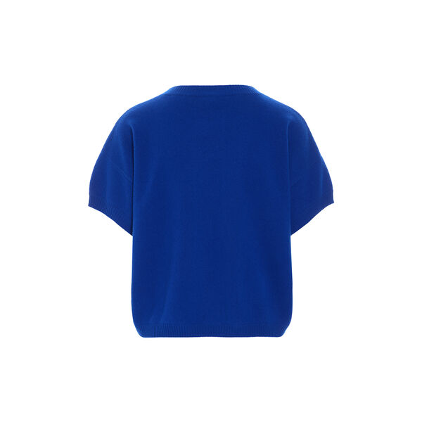 Cloud cashmere short sleeve blouse, fresh blue, BITTE KAI RAND