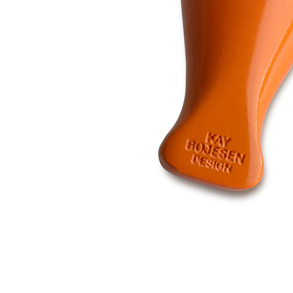 Vogel-Schl&uuml;sselanh&auml;nger mit Naturleder, orange, Kay Bojesen Denmark