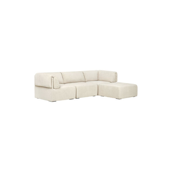 3-Sitzer-Wonder-Sofa mit Armlehnen und Chaiselongue, Mumble 02, GUBI