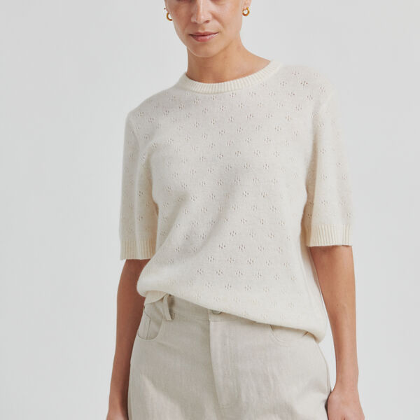Amala Knit SS O-Neck, tofu, Second Female