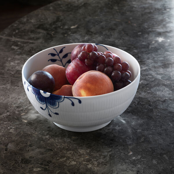 Blaue geriffelte Mega-Sch&uuml;ssel 180 cl, Royal Copenhagen