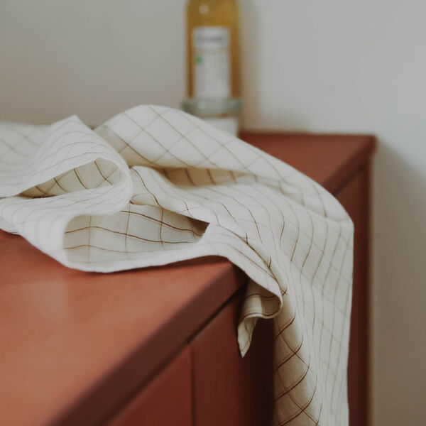 Penny Tea Towel, sesame, Studio Feder