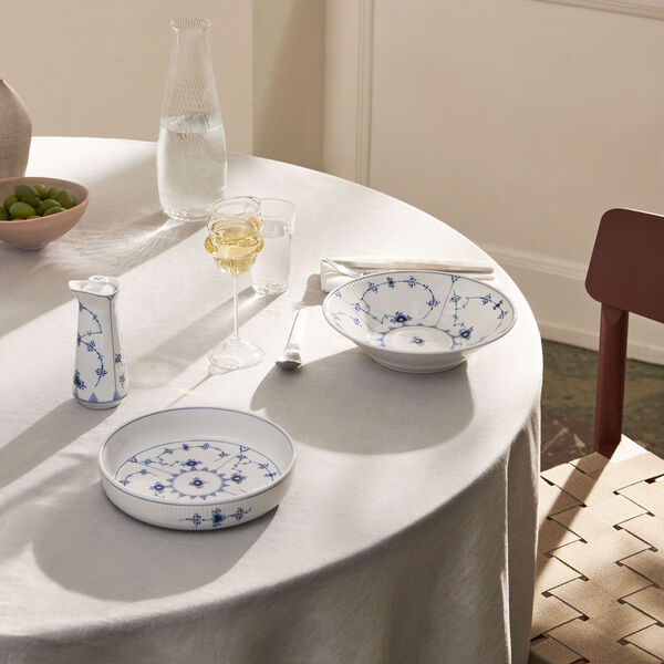 Musselmalet Gerippt tiefer Teller Ø 21 cm, Royal Copenhagen