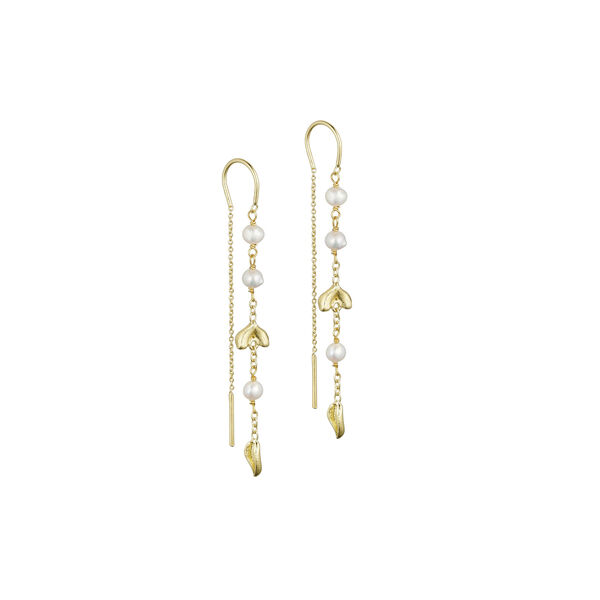 Nadia chain earrings, gold plated, Pure by Nat