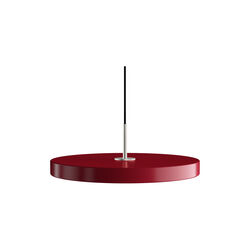 Asteria Plus Pendant, ruby red/steel, UMAGE