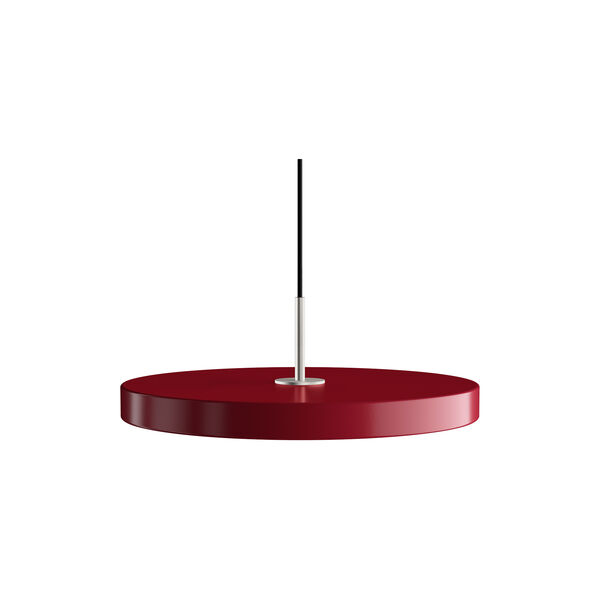 Asteria Plus Pendant, ruby red/steel, UMAGE