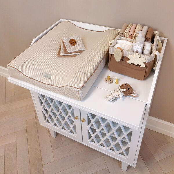 Wickelaufbewahrung, classic stripes camel, Cam Cam Copenhagen