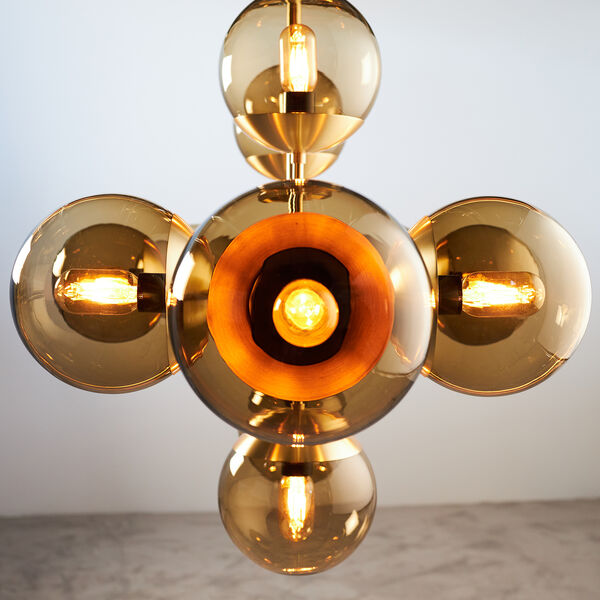 Lord Ballroom Lamp, brass/brown, Rubn