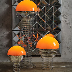 Wire Stehleuchte, orange, Verpan