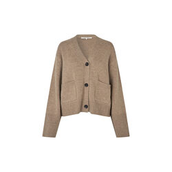 Alpha Knit Cardigan, camel melange, Second Female