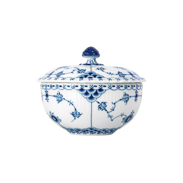 Musselmalet Vollspitze Schale mit Deckel 35 cl, Royal Copenhagen