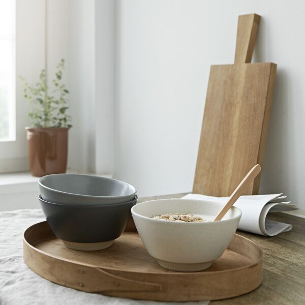 Colorit Schale &Oslash; 14 cm, grau, Knabstrup Keramik