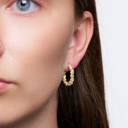 Gretha hoops Large, silver plated, Pure by Nat