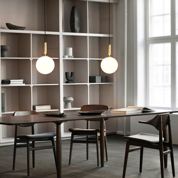 Miira 1 Large Pendant, brass/opal, Nuura