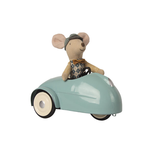 Maus mit Auto und Garage, blau, Maileg