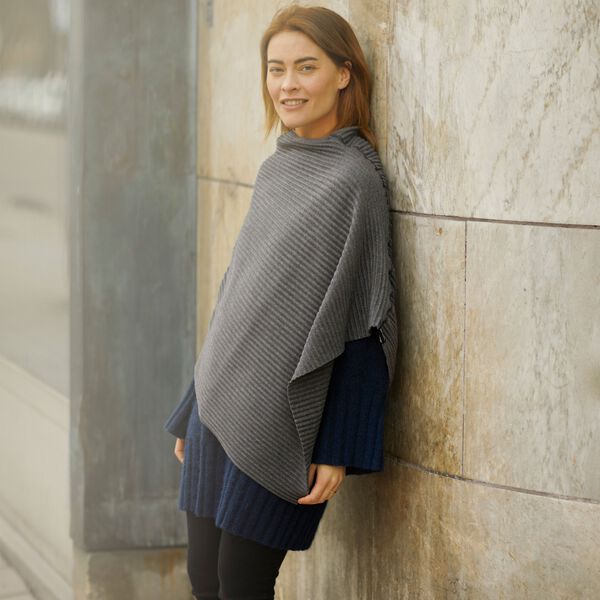 Pleece Poncho, dunkelgrau, Design House Stockholm