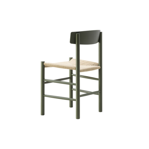 J39 Mogensen Stuhl, khaki green/natur, Fredericia Furniture