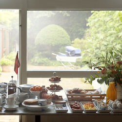 Mega Blau Gerippt Etagere, 3 lag, Royal Copenhagen