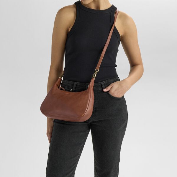 HaydenMBG Umh&auml;ngetasche Soft V., cognac w/br. gold, Markberg