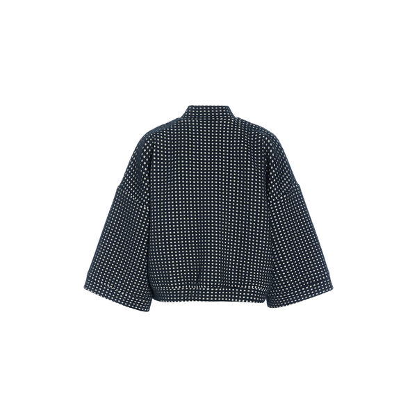 Scuba tiles bomber jacket, black/ivory scuba tiles, BITTE KAI RAND