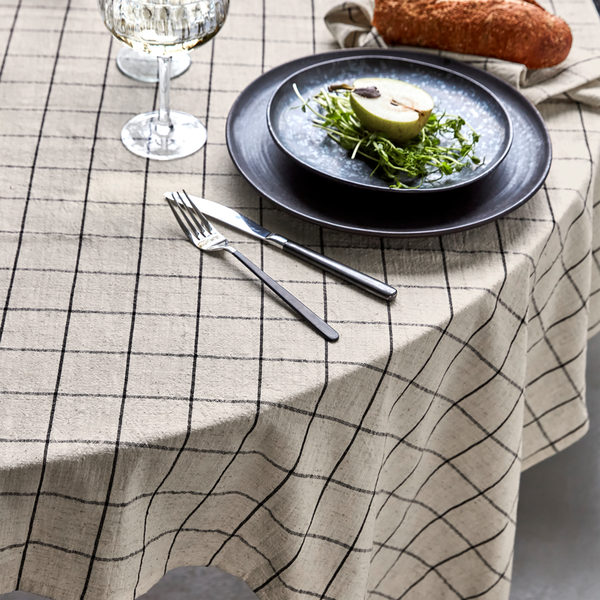 HDJoin Tischdecke, schwarz/off-white, House Doctor