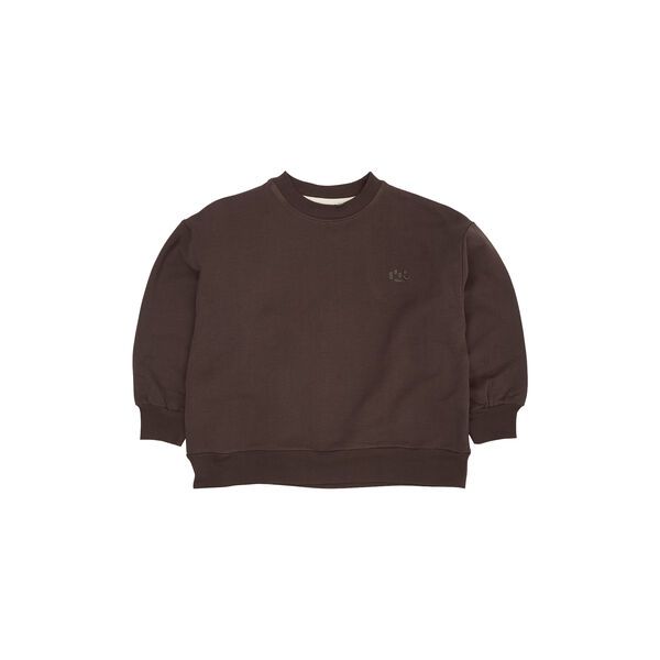 Klassisches Sweatshirt mit Logo-Stickerei, brown melange, Copenhagen Colors Organics