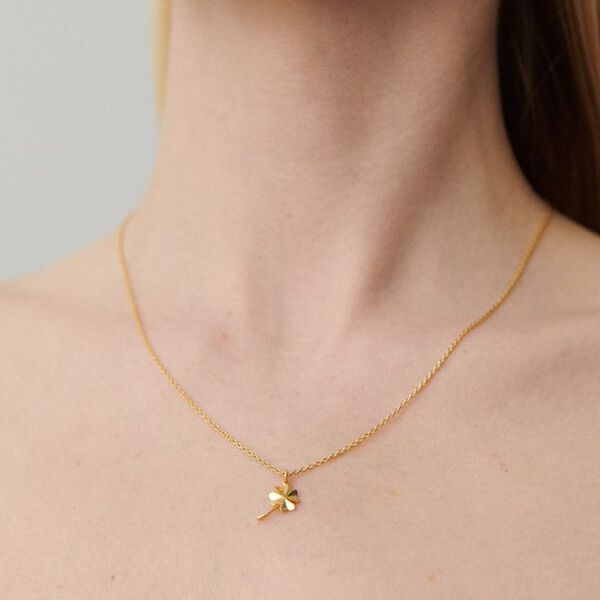 Clover Halskette, gold, Pernille Corydon Jewellery
