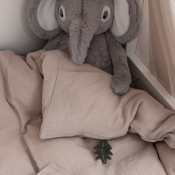 2-piece Muslin Junior Bed Linen, seabreeze beige, Sebra