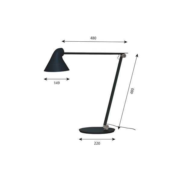 NJP Tischleuchte, schwarz NJP Tischleuchte, schwarz, Louis Poulsen