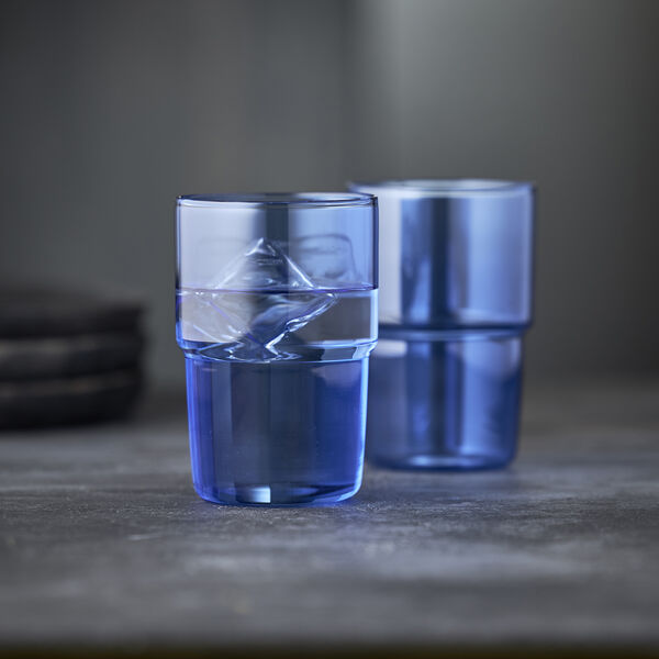 Torino Drinking Glass 2 pcs, blue, Lyngby Glas