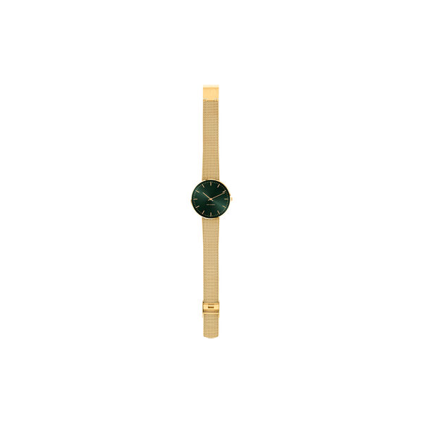 City Hall Evergreen Wrist Watch, green/gold/matt gold City Hall Evergreen Wrist Watch, green/gold/matt gold, Arne Jacobsen Watches