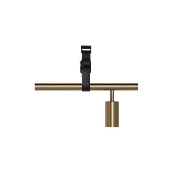 Long John 4 Spot Pendant Black Leather, brass, Rubn