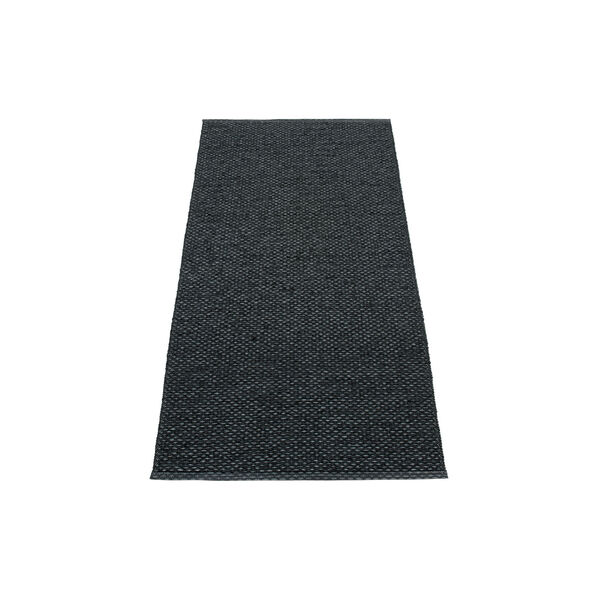 Svea Plastic Rug, black metallic/black, Pappelina