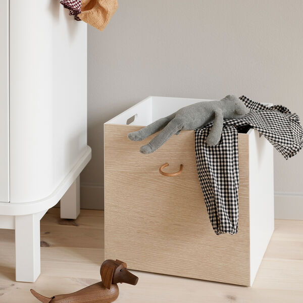 3 Wood Boxes, white/oak, Oliver Furniture