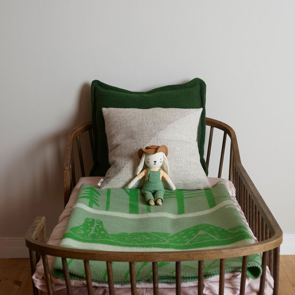 Krokodil Kinderplaid, gr&uuml;n/natur, R&oslash;ros Tweed