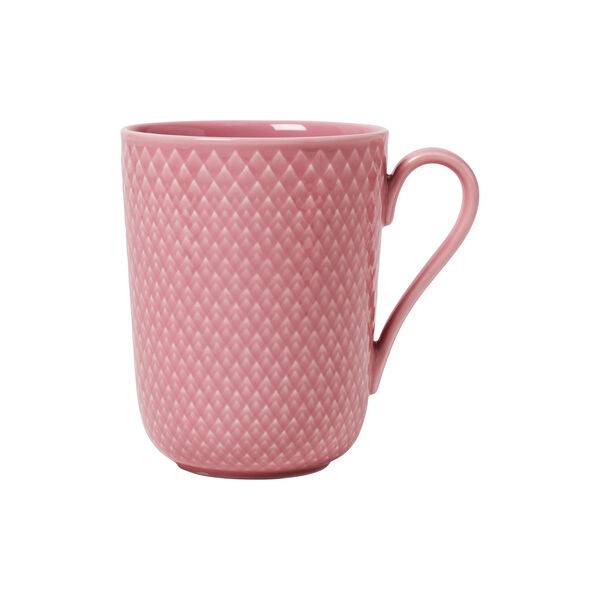Rhombe Color Mug with Handle, rose, Lyngby Porcel&aelig;n