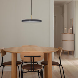 Asteria Plus Pendant, anthracite grey/brass, UMAGE