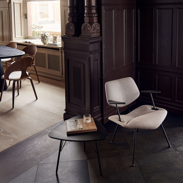 VL135 Cosy vollgepolsterter Loungesessel, Re-wool 0108/schwarz, VERMUND