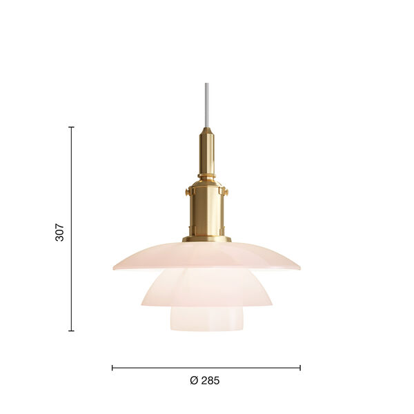 PH 3/3 Pale Rose Pendant, Louis Poulsen