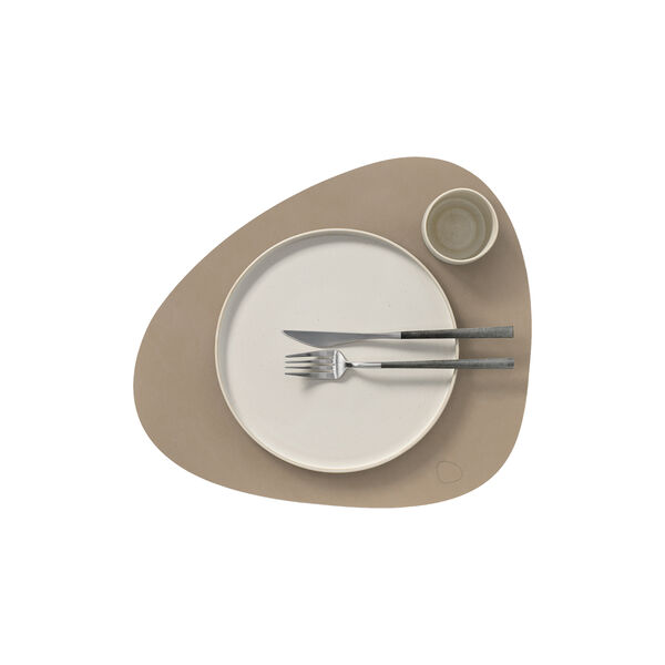 Nupo table mat Curve L, clay brown, LIND DNA