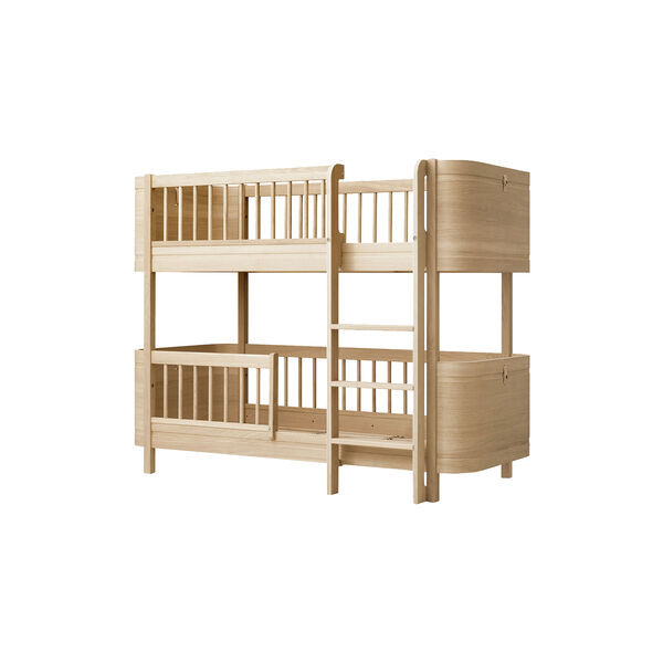 Wood Mini+ Low Bunk Bed 68x162cm, oak, Oliver Furniture
