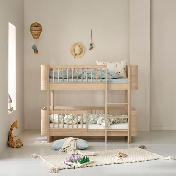 Wood Mini+ Low Bunk Bed 68x162cm, oak, Oliver Furniture