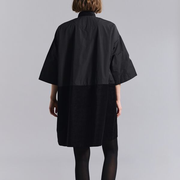 Fukkura poplin coat dress, black, BITTE KAI RAND