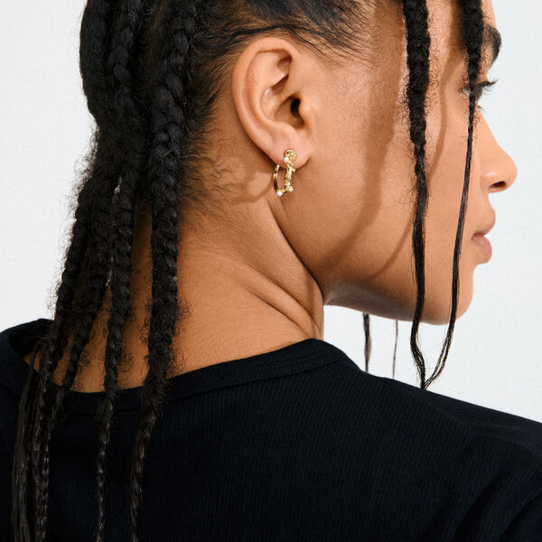 HADLEY earrings, gold plated, Pilgrim