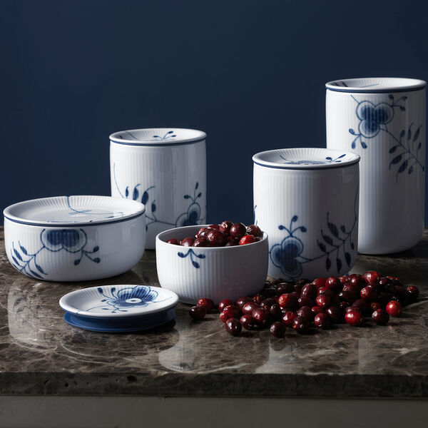 Blaue geriffelte Mega-Aufbewahrungsdose 80 cl, Royal Copenhagen