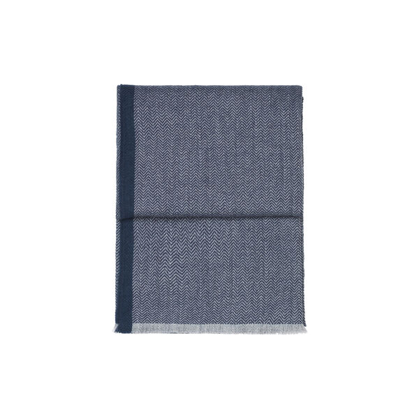 Herringbone Throw, dark blue/grey, ELVANG