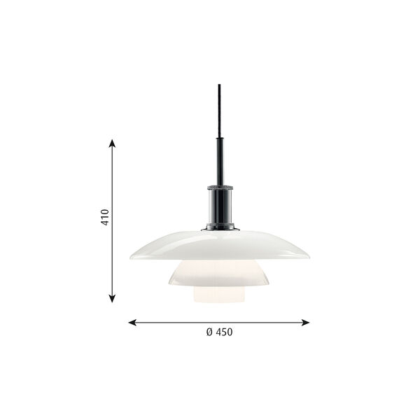 PH 4½-4 Glas-Pendelleuchte, Louis Poulsen