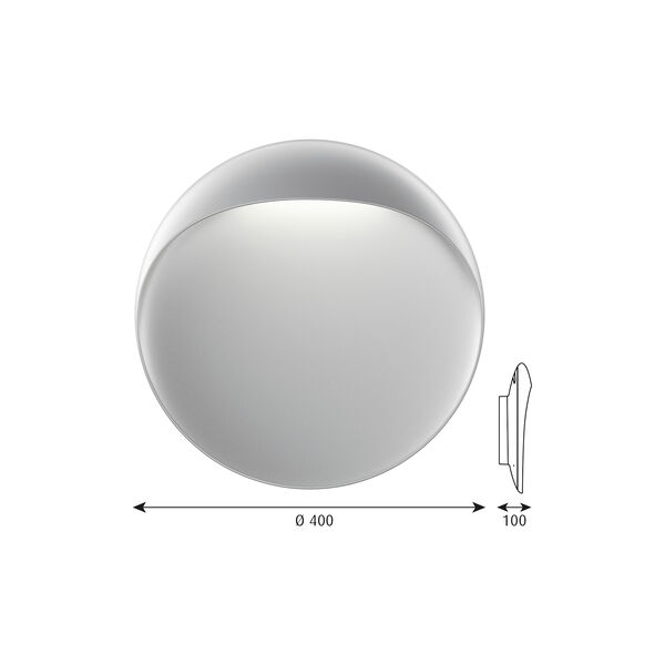 Flindt Wandleuchte L, aluminium, Louis Poulsen